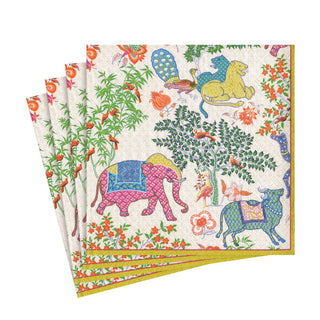 Caspari Le Jardin De Mysore Paper Luncheon Napkins - 20 Per Package 11930L