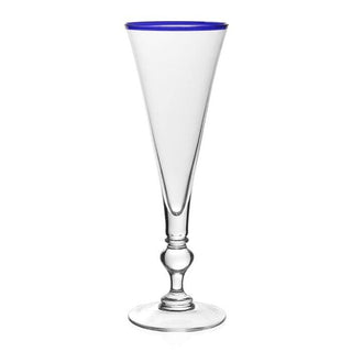 William Yeoward Crystal Siena Champagne Flute in Blue 12033