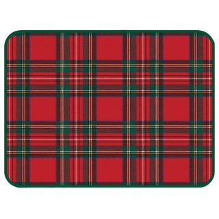 Caspari Royal Plaid Rectangle Paper Placemats - 12 Per Package 1205PPREC