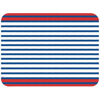Caspari Breton Stripe Die-Cut Placemats in Blue - 1 Each 1208PPREC
