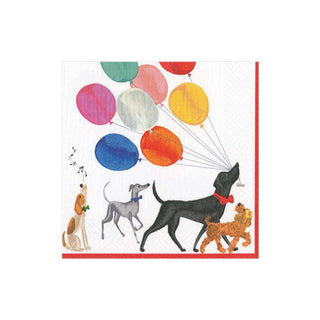 Caspari Charlee's Parade Paper Cocktail Napkins - 20 Per Package 12310C