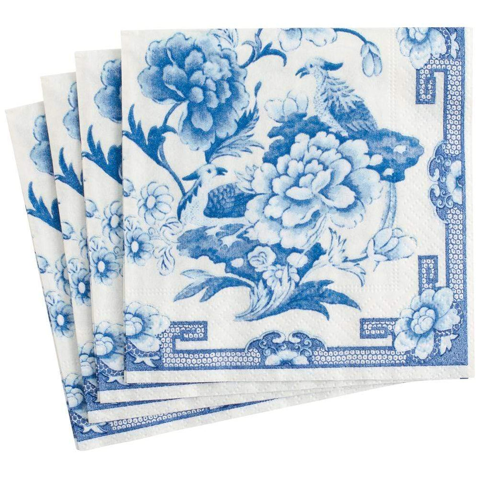 Blue & White Paper Dinner Napkins 20 Per Package Caspari
