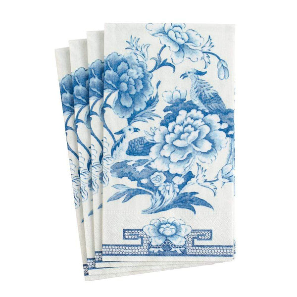 Blue White Paper Guest Towel Napkins 15 Per Package Caspari