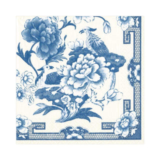 Caspari Blue & White Paper Luncheon Napkins - 20 Per Package 12450L