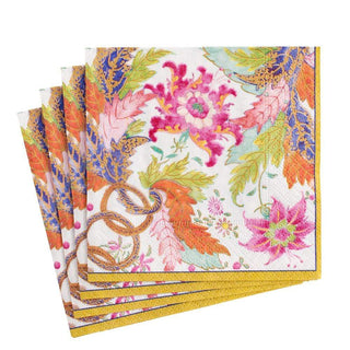 Caspari Tobacco Leaf Paper Luncheon Napkins in Ivory - 20 Per Package 13130L