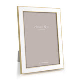 Addison Ross Enamel & Gold 4" x 6" Picture Frame in White - 1 Each 13146