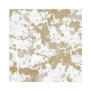 Caspari Splatterware Paper Luncheon Napkins in Gold - 20 Per Package 13192L