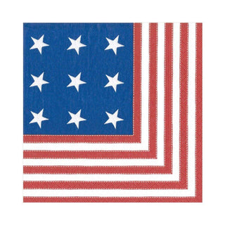 Caspari Star Spangled Paper Luncheon Napkins - 20 Per Package 13660L