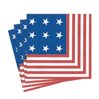 Caspari Star Spangled Paper Luncheon Napkins - 20 Per Package 13660L