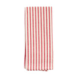 Busatti Italian Woven Cotton & Linen Tea Towel - 1 Each Thin Stripe in Red 13726