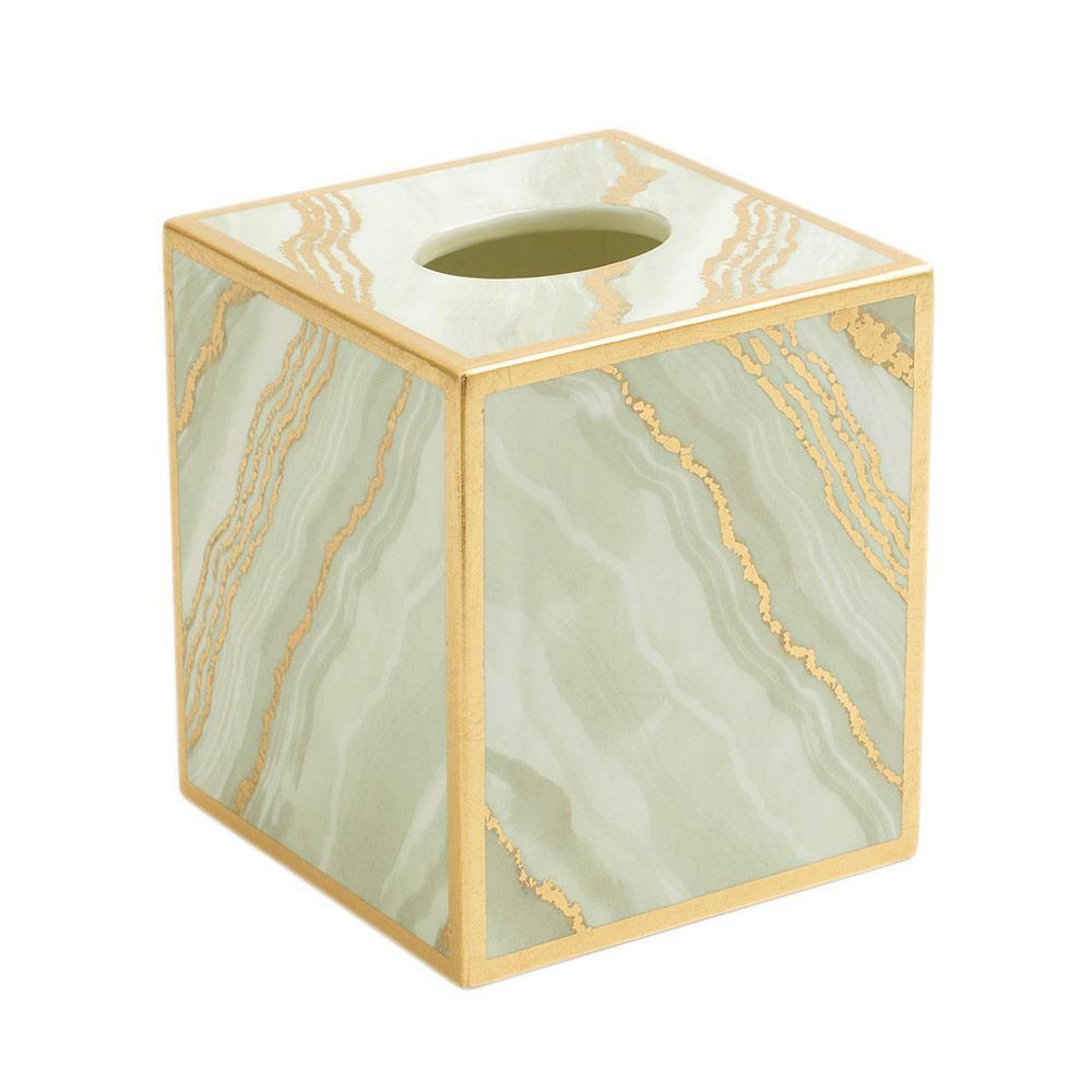 Marble Cube Boîte de mouchoir carré Pu Leather Roll Tissue Holder