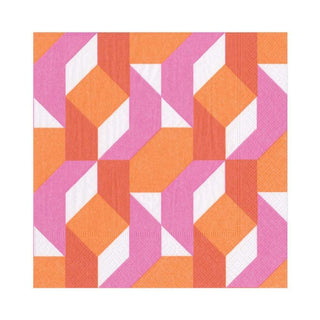 Caspari Color Theory Paper Luncheon Napkins in Fuchsia - 20 Per Package 13880L