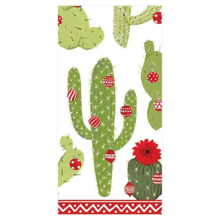 Caspari Merry Cactus Facial Tissue Hankies in Ivory - 10 Per Package 13940M