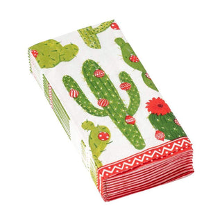 Caspari Merry Cactus Facial Tissue Hankies in Ivory - 10 Per Package 13940M