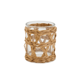 Two's Company Island Chic Raffia Tealight Holder/Vase - Set of 4 14110