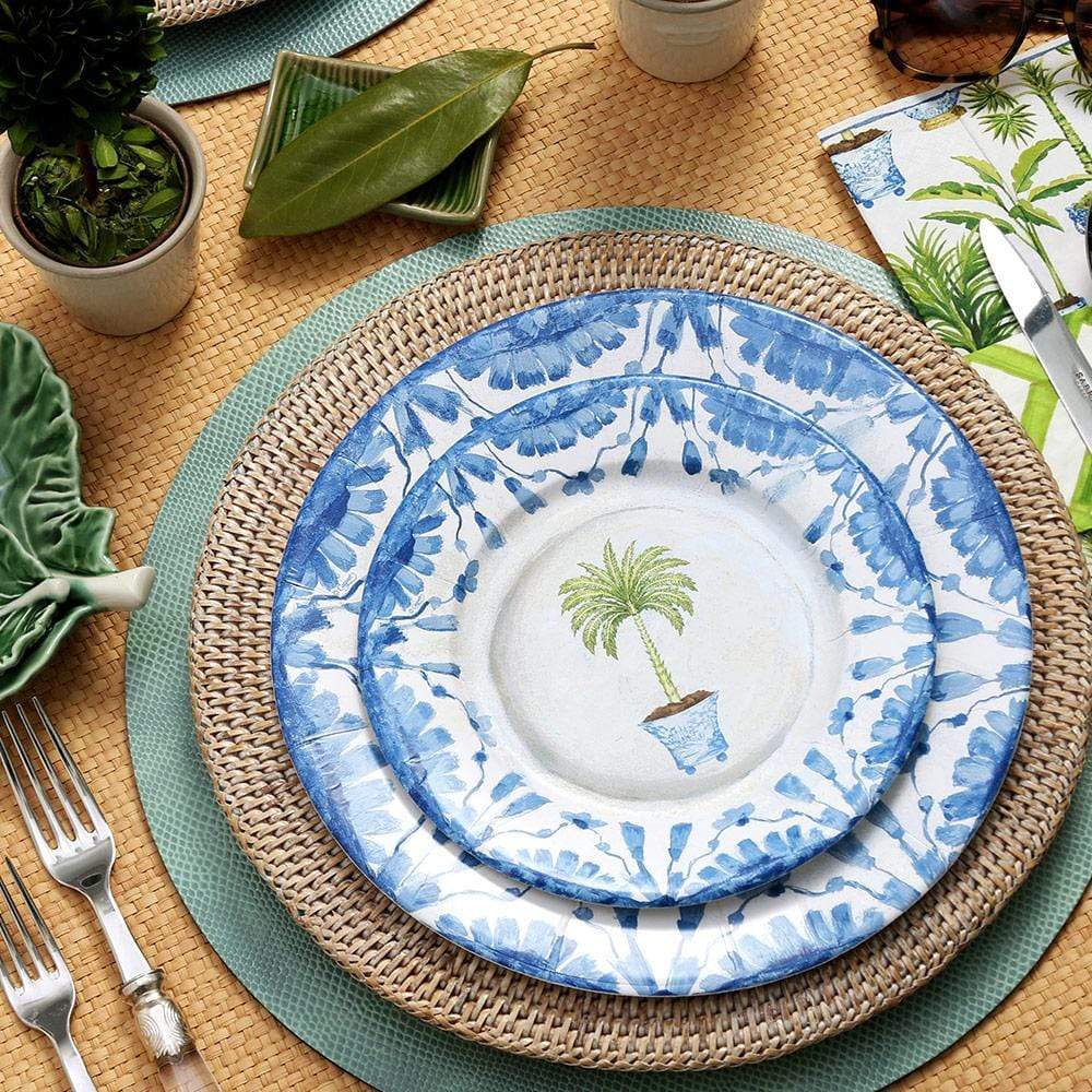 Potted Palms China Paper Dinner Plates 8 Per Package Caspari