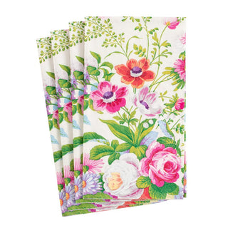 Caspari Edwardian Garden Paper Guest Towel Napkins in Ivory - 15 Per Package 14470G