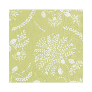 Caspari Trailing Floral Paper Luncheon Napkins in Pale Green - 20 Per Package 14490L