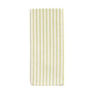 Busatti Italian Woven Cotton & Linen Tea Towel - 1 Each Thin Stripe in Sage 14803