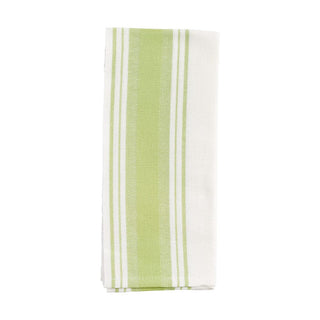 Busatti Italian Woven Cotton & Linen Tea Towel - 1 Each Wide Stripe in Sage 14804