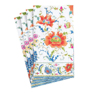 Caspari Chinese Ceramic Paper Guest Towel Napkins in White - 15 Per Package 14970G
