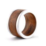 Vagabond House Modern Tribeca Teak Napkin Ring - Set of 2 15001X2