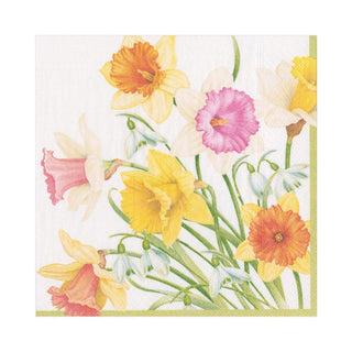 Caspari Daffodil Waltz Paper Luncheon Napkins - 20 Per Package 15050L