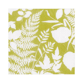 Caspari Modern Fern Paper Luncheon Napkins in Lime - 20 Per Package 15221L