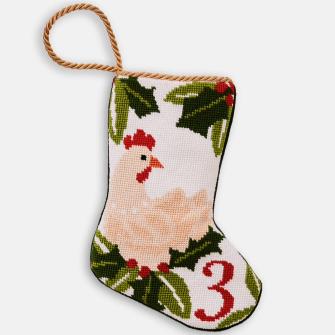 Bauble Stockings 12 Days- 3 French Hens Bauble Stocking 15242