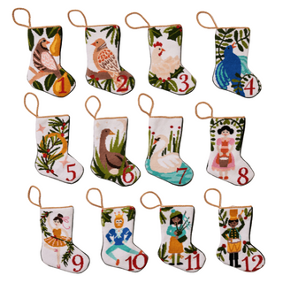 Bauble Stockings 12 Days- 4 Calling Birds Bauble Stocking 15244