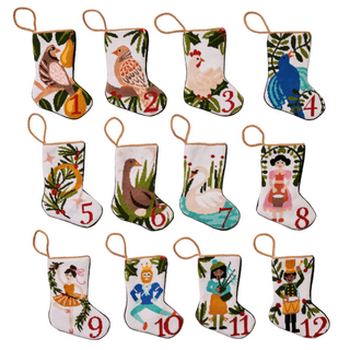 Bauble Stockings 12 Days- 8 Maids a Milking Bauble Stocking 15248