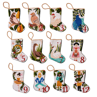Bauble Stockings 12 Days- 11 Pipers Piping Bauble Stocking 15251