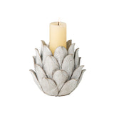 Abigails White Artichoke Candle Holder 15275
