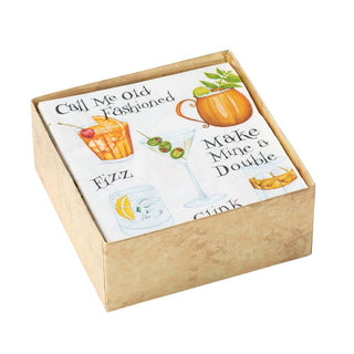 Caspari Cocktail Hour Boxed Paper Cocktail Napkins - 40 Per Box 15300B