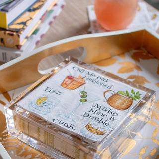 Caspari Cocktail Hour Boxed Paper Cocktail Napkins - 40 Per Box 15300B