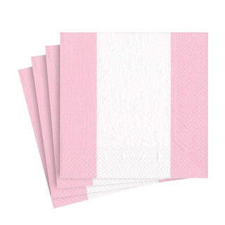 Caspari Bandol Stripe Paper Luncheon Napkins in Petal Pink - 20 Per Package 15351L
