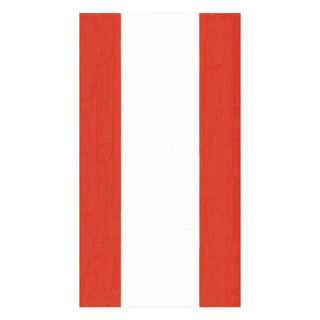 Caspari Bandol Stripe Paper Guest Towel Napkins in Red - 15 Per Package 15354G