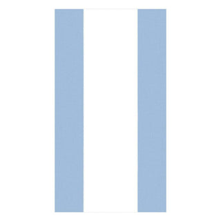 Caspari Bandol Stripe Paper Guest Towel Napkins in Light Blue - 15 Per Package 15355G