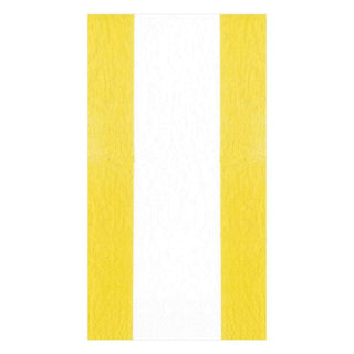 Caspari Bandol Stripe Paper Guest Towel Napkins in Yellow - 15 Per Package 15356G
