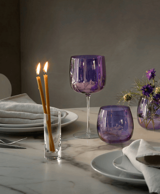 LSA Glassware Aurora Stemless Glass in Polar Violet- Set of Four 15420