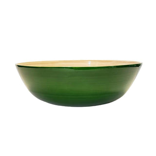 Albert L Punkt Shallow Lacquered Bamboo Bowl in Grass Green - 1 Each 15658