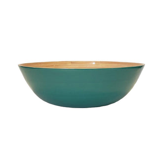 Albert L Punkt Shallow Lacquered Bamboo Bowl in Light Blue - 1 Each 15659