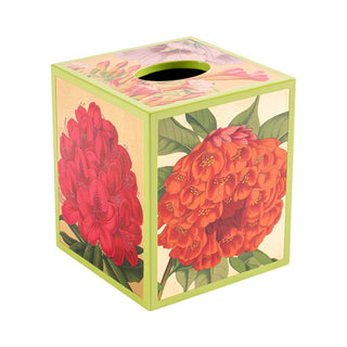 Caspari Jefferson's Garden Study Lacquer Tissue Box Cover in Gold - 1 Each 15791LQTB