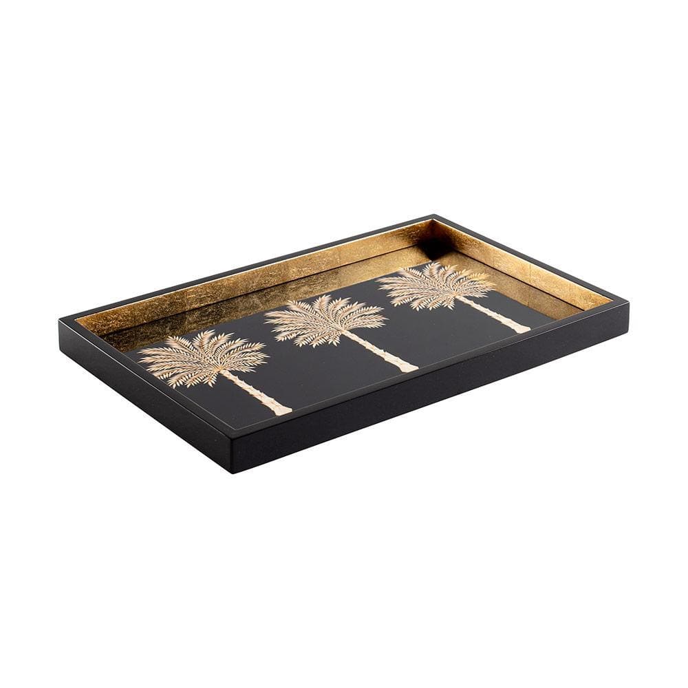 Grand Palms Lacquer Vanity Tray in Black - 1 Each