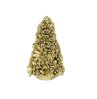 Dekorasyon 12" Gold Pinecone Tree 16027