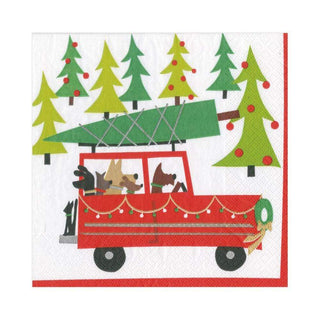 Caspari Doggy Tree Adventure Paper Luncheon Napkins - 20 Per Package 16140L