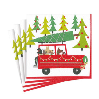 Caspari Doggy Tree Adventure Paper Luncheon Napkins - 20 Per Package 16140L