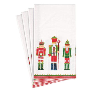 Caspari March of the Nutcrackers Paper Guest Towel Napkins - 15 Per Package 16180G