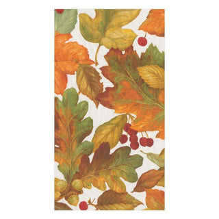 Caspari Autumn Leaves II Paper Guest Towel Napkins - 15 Per Package 16260G