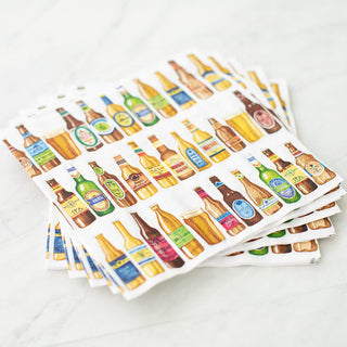 Caspari 99 Bottles Boxed Paper Cocktail Napkins - 40 Per Box 16340B